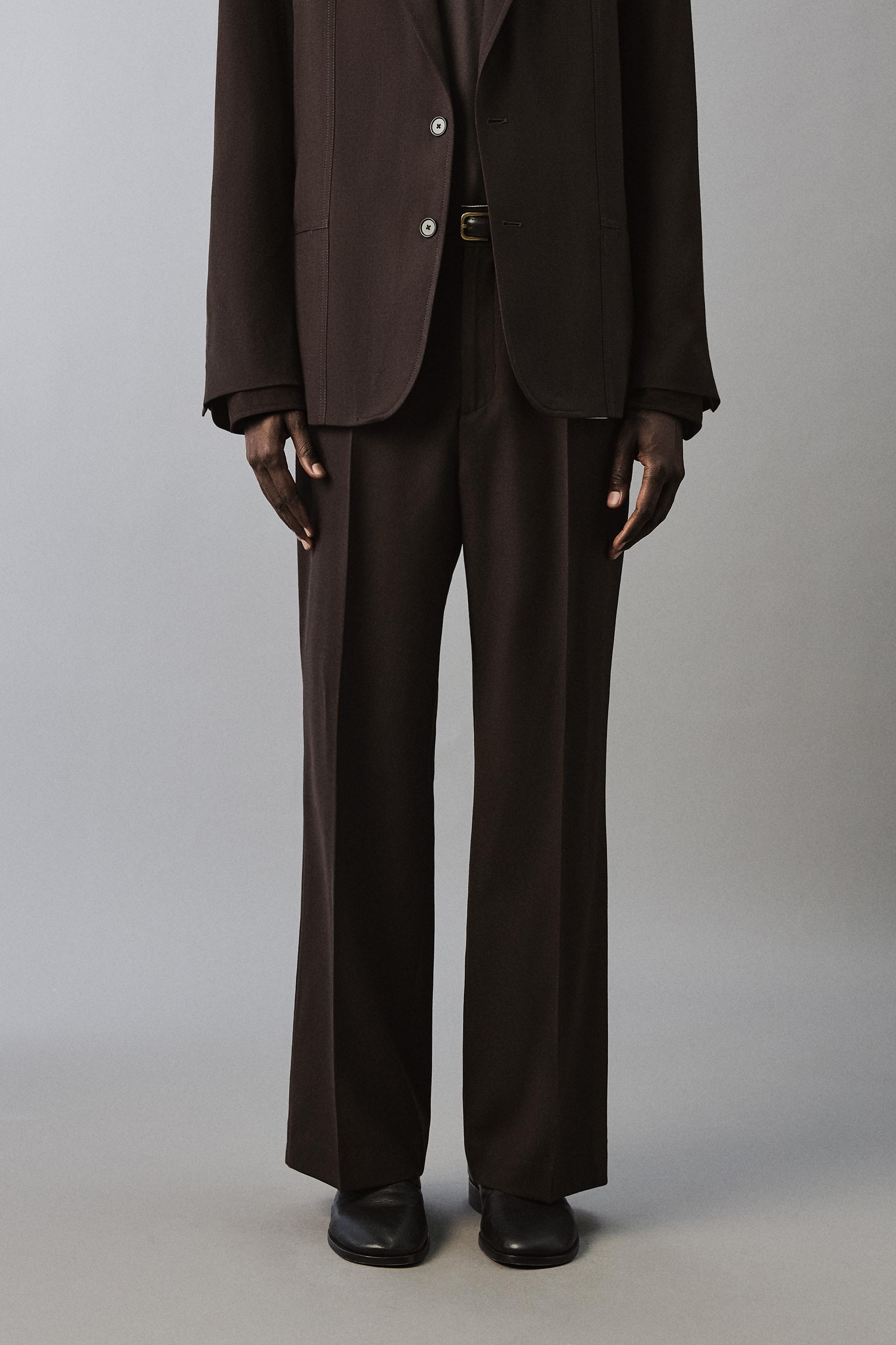 FLARE FIT SUIT PANTS WITH WOOL